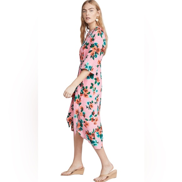 ESSENTIEL ANTWERP | Vayen Draped Detail Dress in Firenze Fraise, Size 4 - Picture 3 of 13